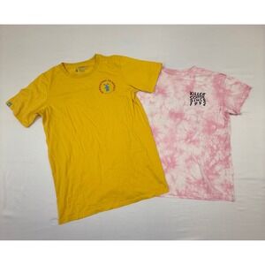 Dutch Bros Coffee Mens Medium T-Shirt Bundle Yellow Pink Tie Dye Killer Coffee